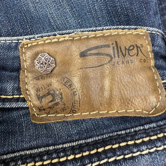 Silver Jeans Women's 32x31 (14) Dark Blue Suki High Super Skinny Preppy Normcore - Picture 6 of 15